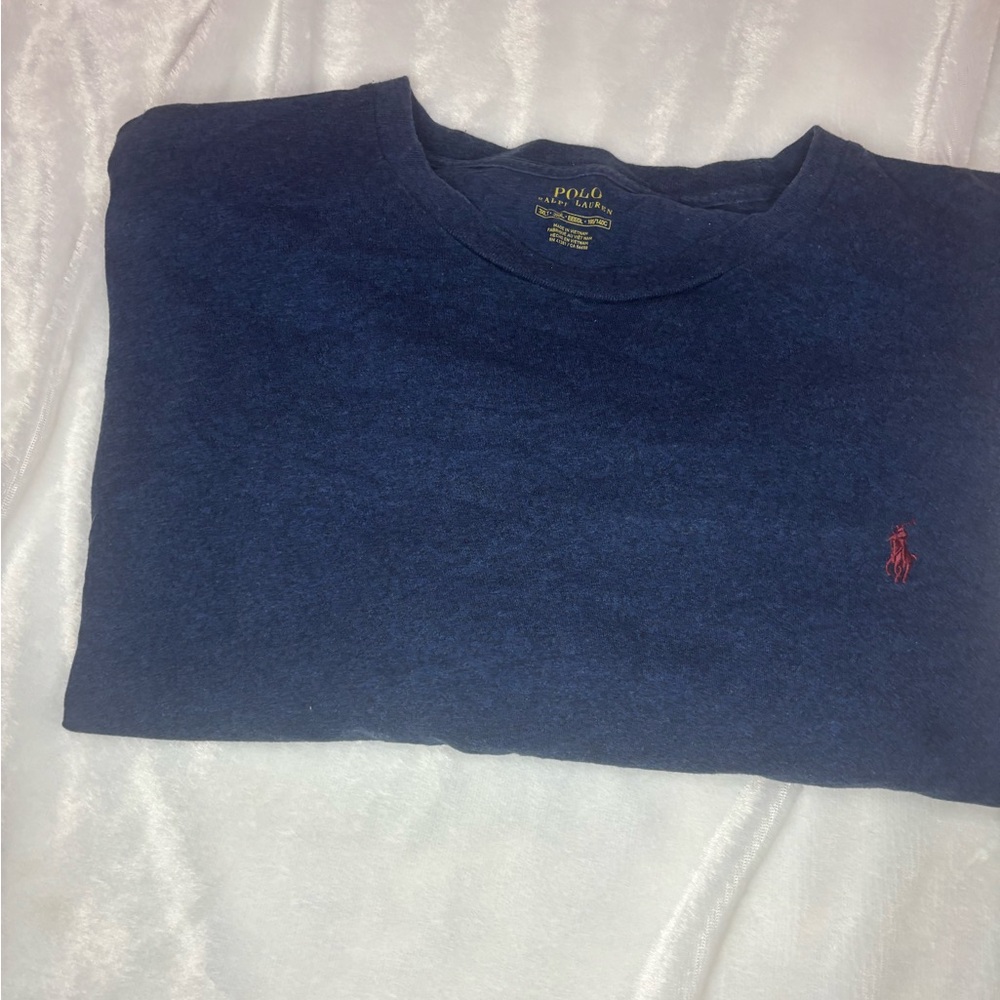 Polo by Ralph Lauren Men's Navy Tee with Red Logo